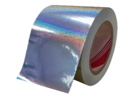 25mic holographic PET millet dot/water adhesive/80gsm white glassine
